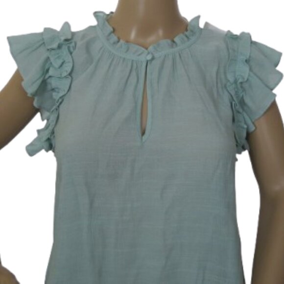 Mine Short Sleeve Ruffle Blouse - Picture 2 of 5